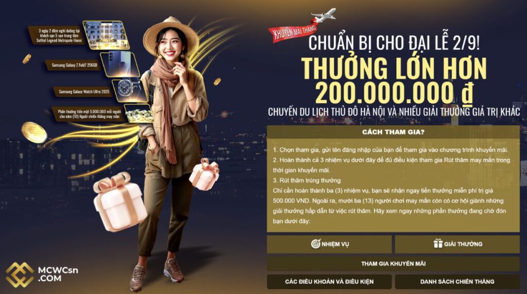 Khuyến Mãi Chào Mừng Lễ 2/9 MCW - Nhận Quà Lớn